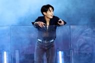 Jungkook live at TSX, Times Square (Image via Getty)